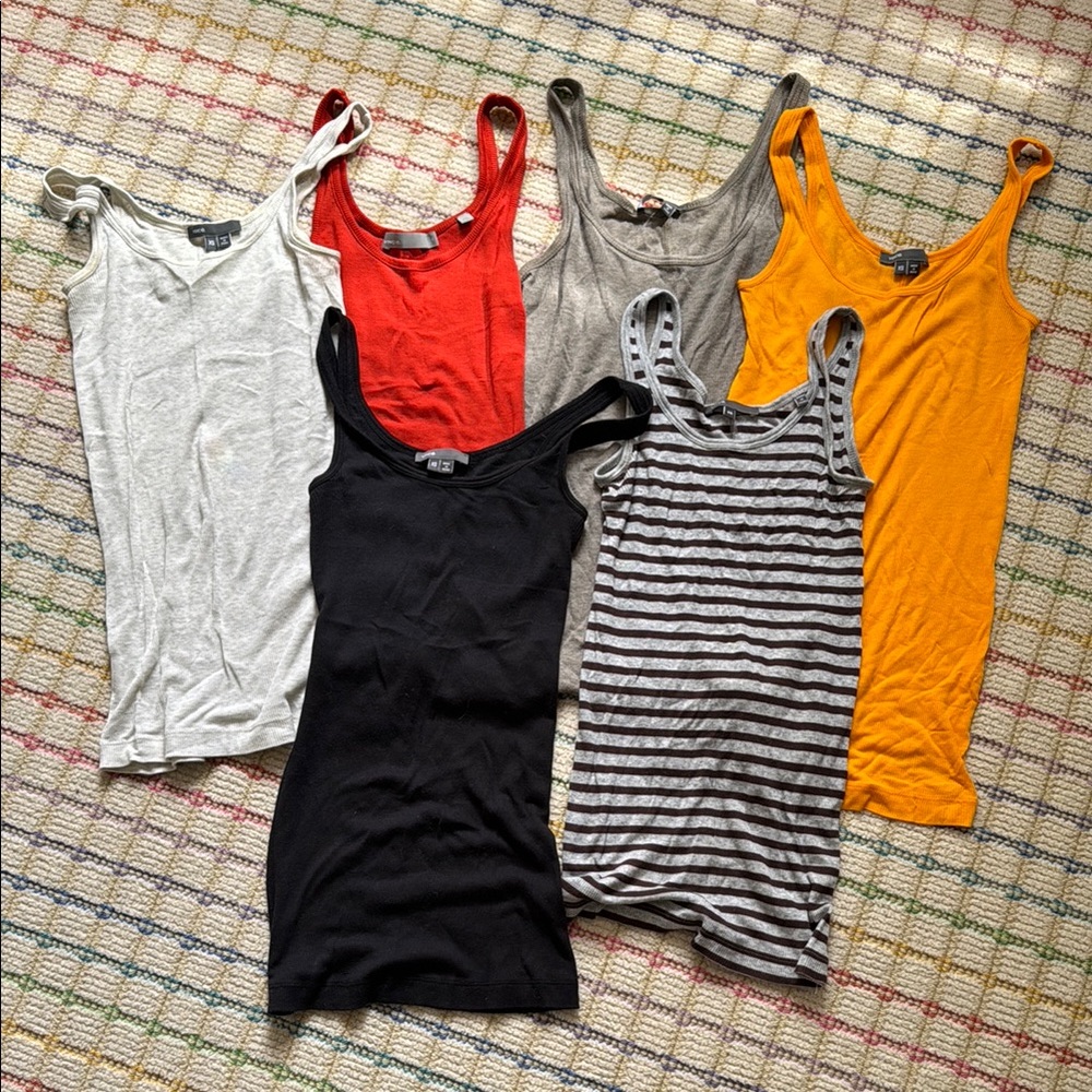 Lot of 5 Vince Ribbed Tank tops